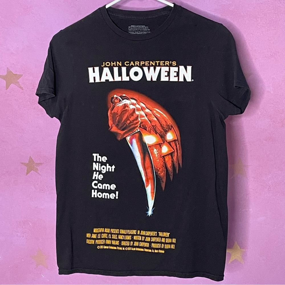 Halloween Horror John Carpenter's Poster The Night He Came Home Men's T Shirt Sm